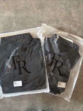 2 TR  3 Button Shirt. One Black One Dark Grey